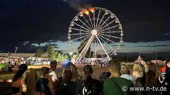 Zwei Gondeln betroffen: Riesenrad beim Highfield-Festival brennt - Verletzte