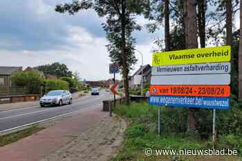 Kampweg tussen Wuustwezel en Brecht gaat vanaf maandag 19 augustus vier dagen dicht voor nieuw wegdek