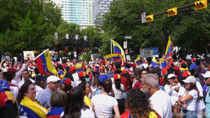 Hundreds of Calgarians participate in global protest to defend Venezuela’s constitution