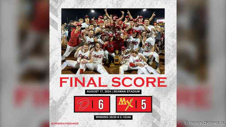 Okotoks wins third straight WCBL title on 9th inning walk-off home run from Connor Crowson