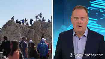 Schlange auf der Zugspitze, Blechkolonnen, Massen am Eibsee: heute journal über Touri-Ansturm in Region