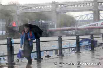 Strong winds and rain to hit North East this week as remnants of Hurricane Ernesto batter UK
