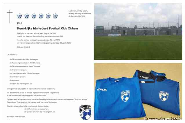 VERGETEN VELDEN. KMJ Zichem, waar de kantine langer doorging dan de club en een doodsbrief werd opgesteld om het einde van de club te melden