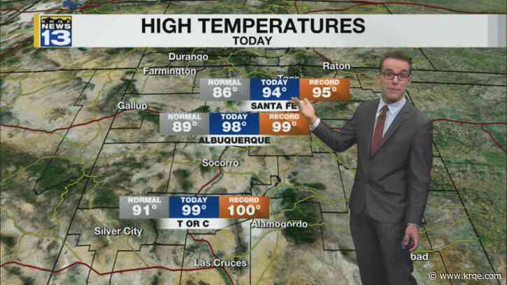 Widespread heat & spotty rain around New Mexico