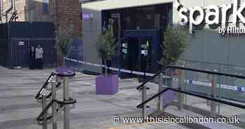 Crime scene at Romford Hilton hotel after sex assault