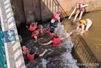 Beelden opgedoken van spelende kinderen aan stuw op Demer: “Levensgevaarlijk, je weet niet hoe diep het water is”