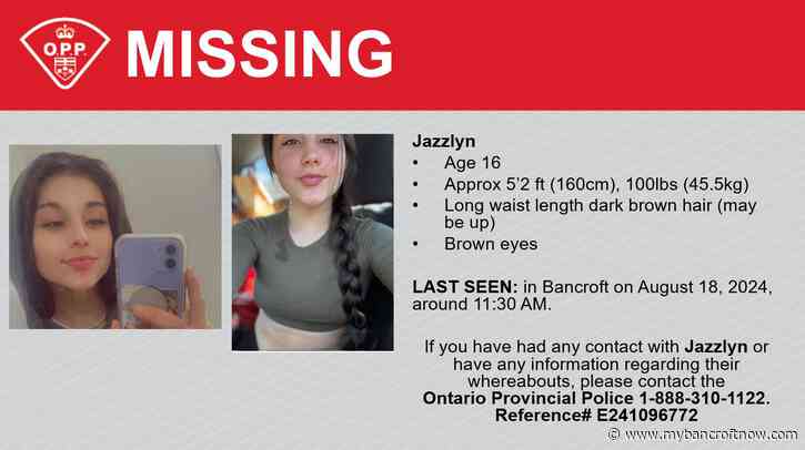 Police searching for missing 16 year old last seen in Bancroft