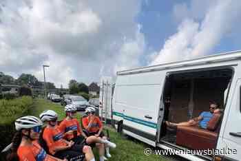 Amerikaanse wint met vingers in neus manche van Ladies Cycling Trophy in Balegem, Marie Vandecasteele beste Belgische