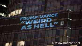 Freche Guerilla-Marketing-Aktion: Wahlkampfteam von Kamala Harris nutzt Trump-Tower als Werbefläche