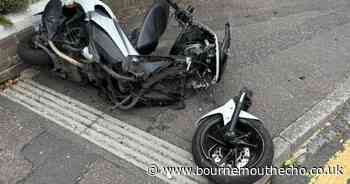 Motorcyclist taken to hospital after crash with car