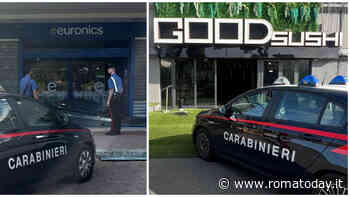 La banda della Panda, con auto ariete sfondano vetrina di un ristorante e di Euronics