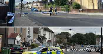 Pictures from scene show multiple cordons as man critical after Bexleyheath fight