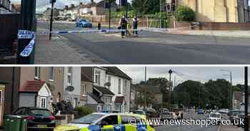 Pictures from scene show multiple cordons as man critical after Bexleyheath fight