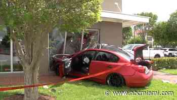 Car smashes into McDonald's restaurant in SW Miami-Dade