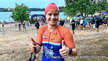 Triathlon-EM in Frankfurt: Katharina Kellermann vom TSV Calw finisht Ironman