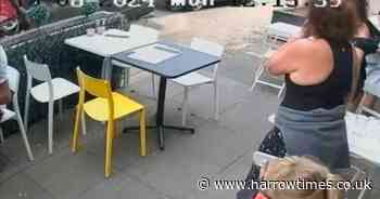 Shocking moment crashing cars narrowly miss cafe customers caught on CCTV