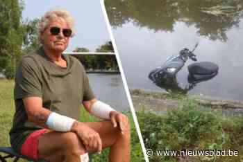 Wielertoerist slaat bromfietser Rob (66) het kanaal in: “Alles werd zwart voor mijn ogen”