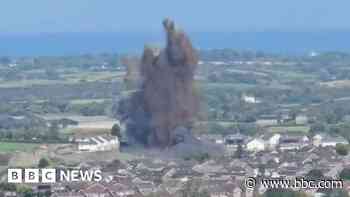 Residents return home after WW2 bomb explosion