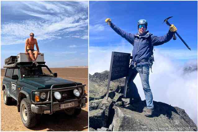 “Geen enkele platte band, maar wel gevlucht voor leeuwen: hoe avonturier Koen (44) de hoogste bergen van Afrika beklom tijdens onwaarschijnlijke roadtrip
