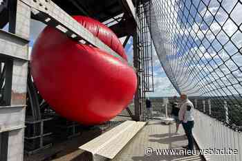 Waarom een reuzegrote rode opblaasbal in de schachtbok van Winterslag hangt