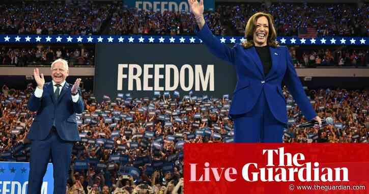 Harris campaign raised four times more than Trump in July; Tim Walz and Bill Clinton to address Democratic convention – live