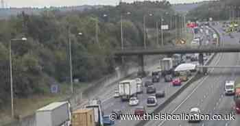 Man rushed to hospital and long delays after M25 crash