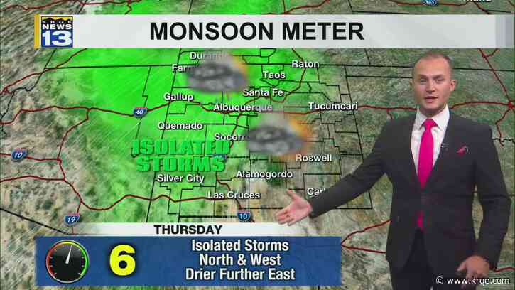 Monsoon picks up again starting Thursday