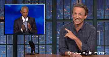 Seth Meyers Approves of the Obamas Dissing Donald Trump