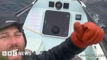 Rower completes Atlantic crossing for charity