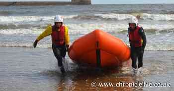 South Shields RNLI lifeguards rescue two children and three adults blown out to sea