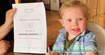 ‘Heartbroken’ Croydon toddler goes viral and wins a lifetime of pizza