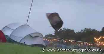 WATCH: Tent takes off at Creamfields as festivalgoers and staff brave the elements