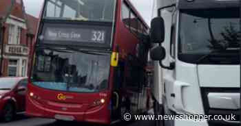 Pictures show crash between bus and lorry in Sidcup