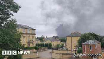 Electricity pylon fire spread to nearby hedges