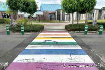 Vandalen bekladden regenboogzebrapad in Houthalen-Oost: “Dit tolereren we niet”