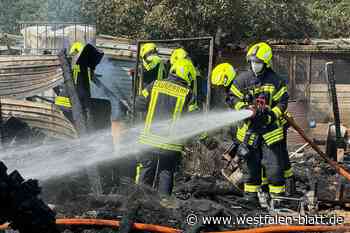 Tauben bei Brand in Kleingartenanlage verendet