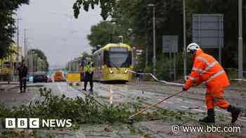 Storm sees traffic disruption and damage across city