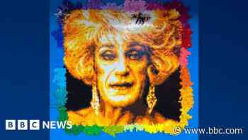 Drag star dazzles in Lego mosaic ahead of Manchester Pride