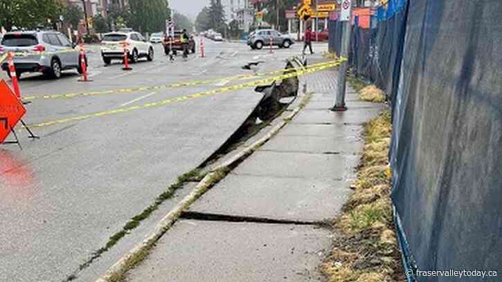 Sinkhole discovered near Fraser Highway in Langley