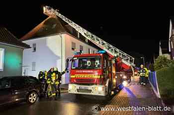 Dachstuhlbrand nach Blitzeinschlag in Bielefeld