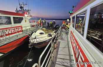 FW Konstanz: Brennendes Motorboot auf dem Bodensee