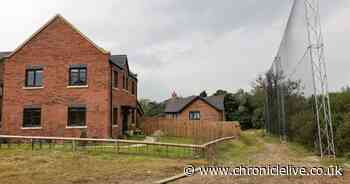 Newcastle couple shocked after 12 metre metal structure is built in front of their new home