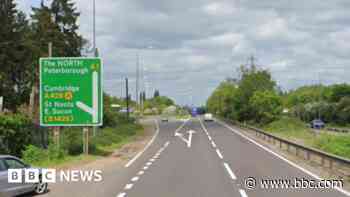 Woman, 23, seriously hurt as car overturns on A1