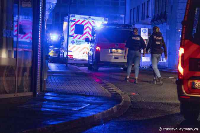 An attack at a festival in a German city kills 3 people and wounds at least 5 seriously