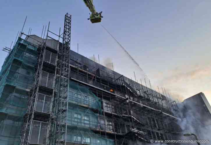 Fire guts tower block during cladding removal work