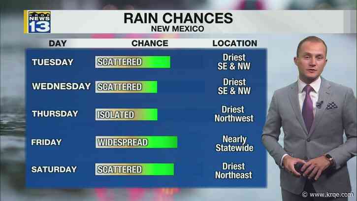Heavy rain possible this week as the monsoon continues