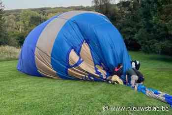Luchtballon moet noodlanding maken in tuin