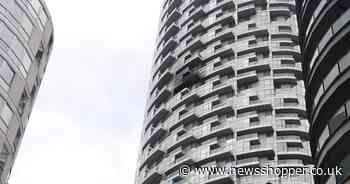 Fire at high rise block in Blackwall destroys balcony and damages flat