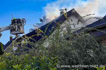 Dachstuhl brennt in Kirchlengern