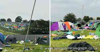 Videos show scale of mess and tents left behind as Creamfields clean-up starts